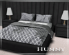 H. Modern Black Bed