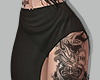 L. Long Skirt Blk+tattoo