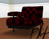 Red Swirl Chaise Longue