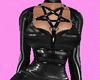Black latex dress