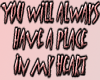Place in my heart