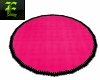 pink round rug