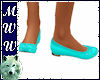 Teal Ballerina Flats