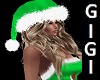 xmas green santa hat