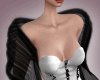 Shawl Pleat Chiffon Blac