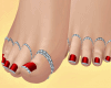 Feet + Red Nails
