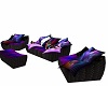 12 poses purple couch