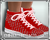 G♦Red spike sneakers