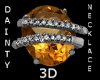 CA 3D AmberDiam Necklace