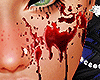 Blood on the face