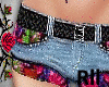 Tropical Jean Shorts