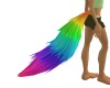 Rainbow furry wolf tail