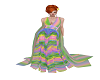 summer rainbow gown