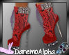 (DA) Red Snakeskin boots
