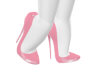 ! Pink Latex Heels