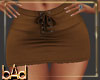 Brown Tie Front Skirt
