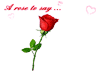 animated rose with text