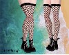 KL Fishnet Glitter Boots