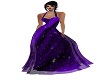 purple silk glitter gown