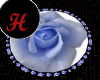 Blue White Rose Rug