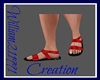 Red Greek God Sandals