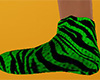 Green Tiger Stripe Slippers (F)