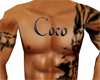 Coco chest tattoo