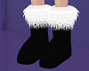 !black fur boots santa