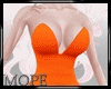 Puffed Dress Orange