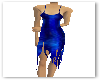 Blue split dress