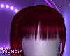 raq + bangs burgundy