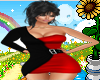 (A) Black & Red Dress