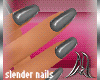 [M] Slender Silver Nails