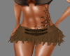{LA} Fringe Skirt brown
