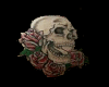 Skull rose chest tattoo 