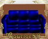 Azule Blue Leather Couch