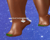 feet nail color  green D