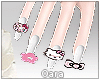 Oara kitty nails - white
