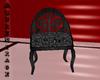 ^AZ^Black Floral Chair