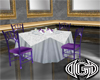 Purple~White Table Set