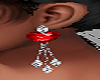 Heart Red Earrings Set