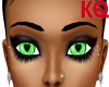 KQ Green Heart Glam Eyes