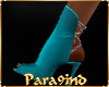 P9)"LEA"Open Teal Boots