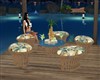 TROPICAL 5 STOOLS /TABLE
