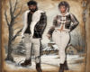 Winter Teddy Couple M
