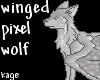 Pixel Wolf - Winged