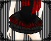 [Rhu] Black - Red Skirt