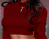 Red Crop Sweater