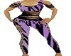 purple zebra outfit