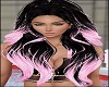 Black Pink Tips Hair